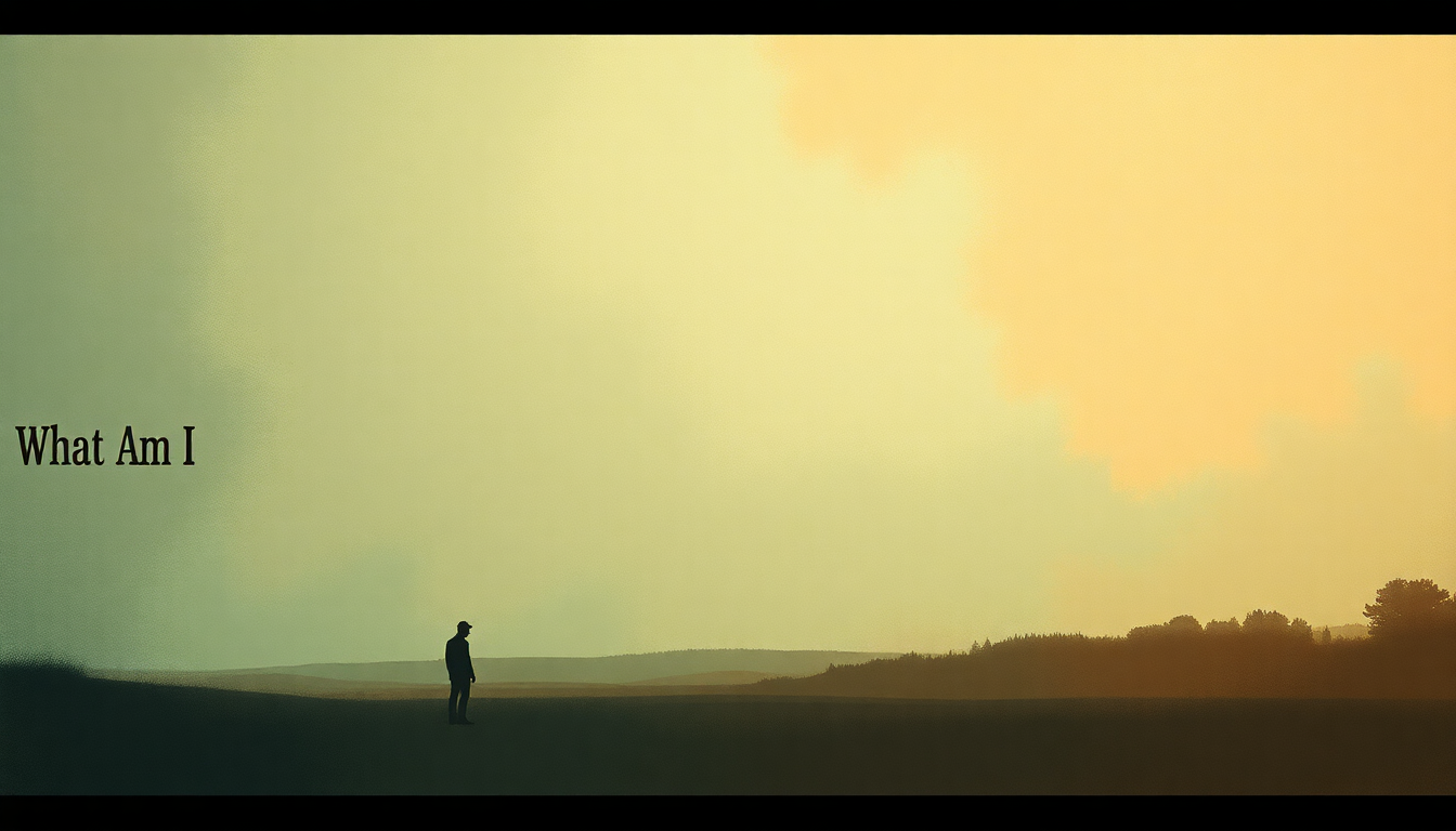 Fan-driven abstract illustration evoking the emotional arc of What Am I by Robert Earl Keen