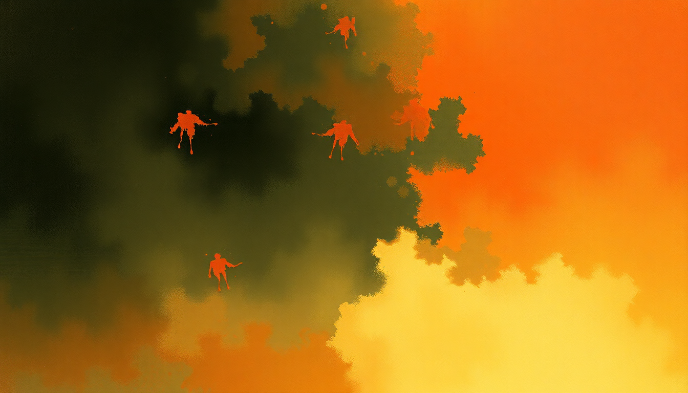 Fan-driven abstract illustration evoking the emotional arc of What'd I Say by Jerry Lee Lewis