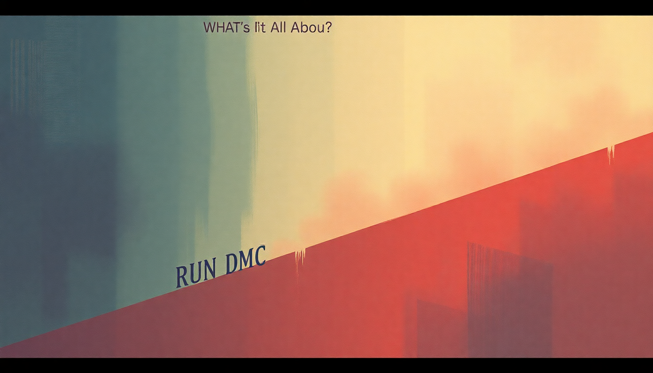 Fan-driven abstract illustration evoking the emotional arc of What's It All About by Run DMC