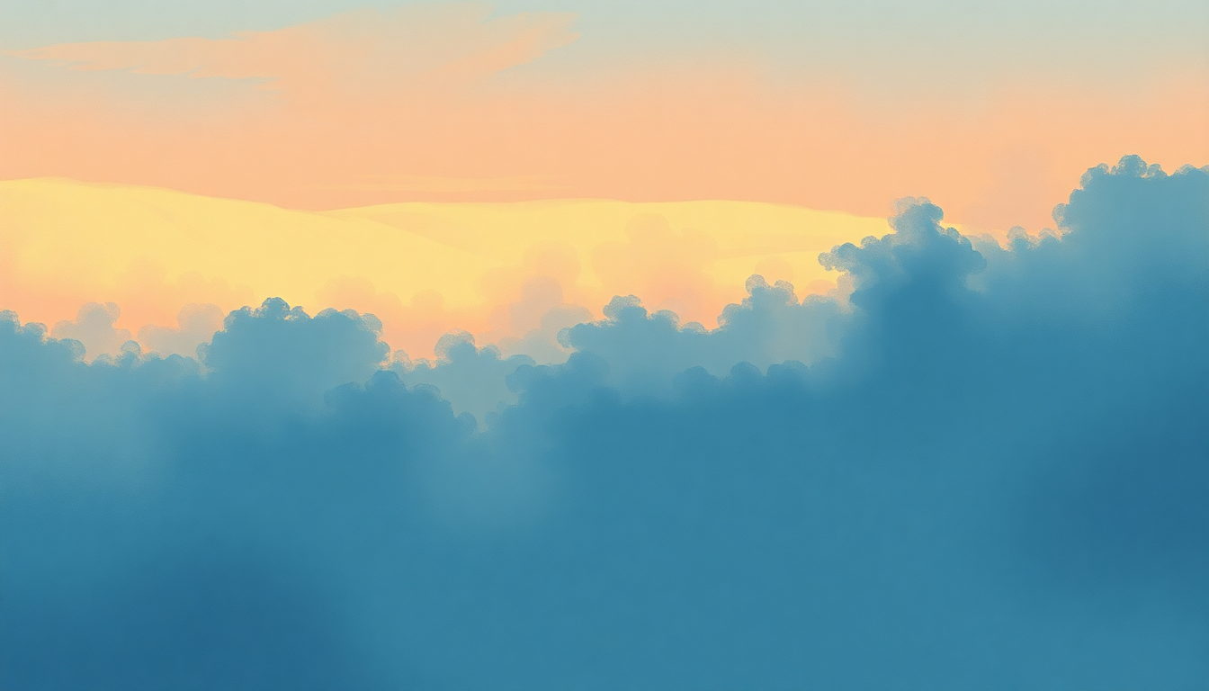 Fan-driven abstract illustration evoking the emotional arc of What Would I Want? Sky by Animal Collective