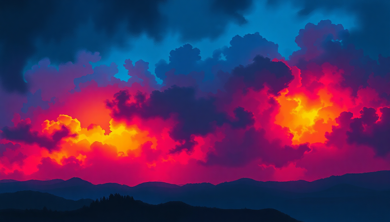 Fan-driven abstract illustration evoking the emotional arc of Whatever by Hüsker Dü