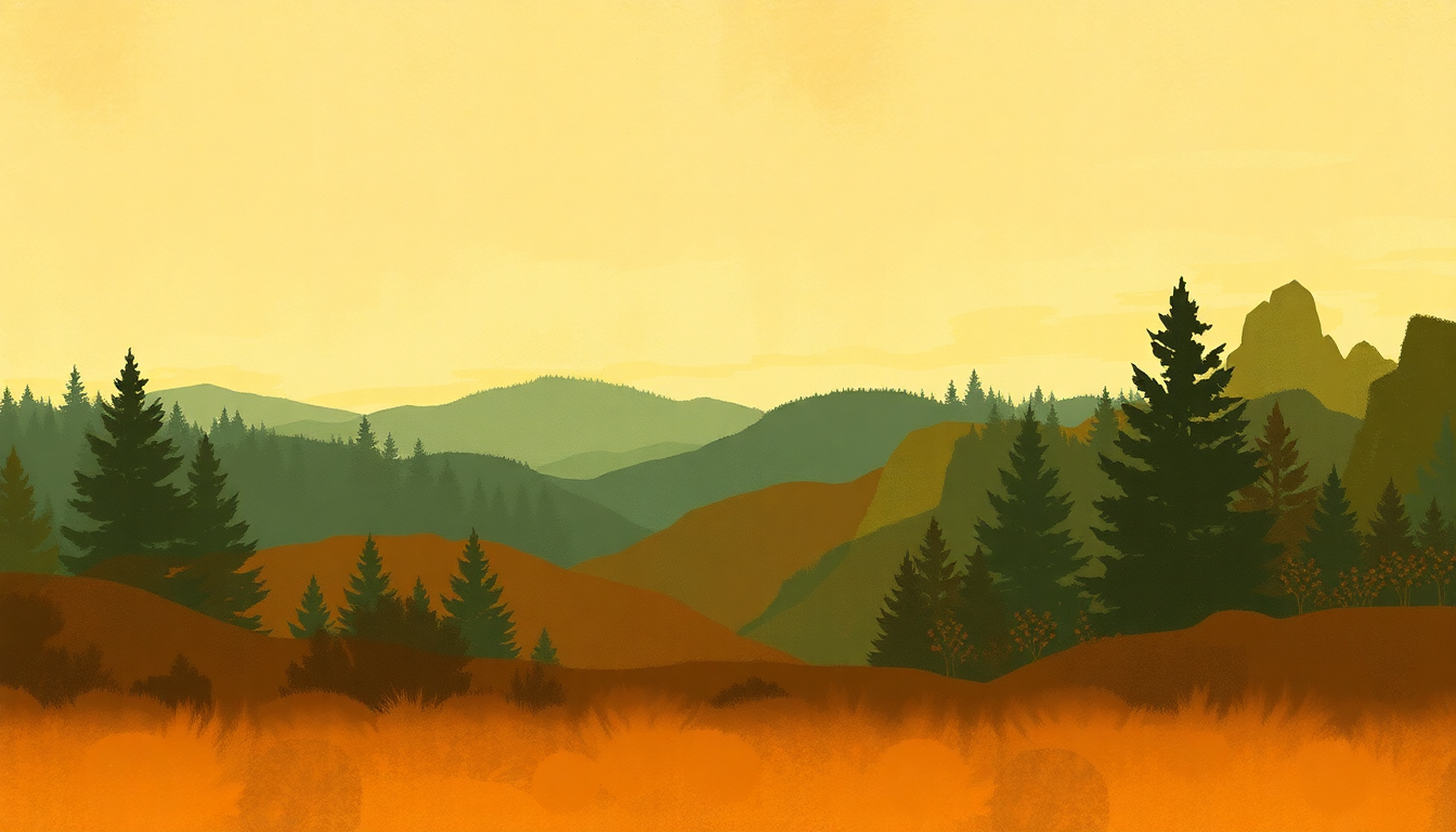 Fan-driven abstract illustration evoking the emotional arc of Wheel Hoss by Bill Monroe & His Blue Grass Boys