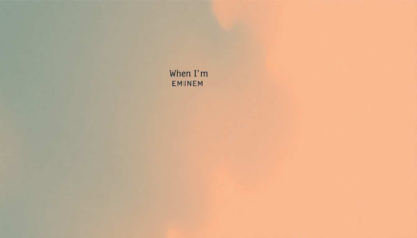 Fan-driven abstract illustration evoking the emotional arc of When I'm Gone by Eminem