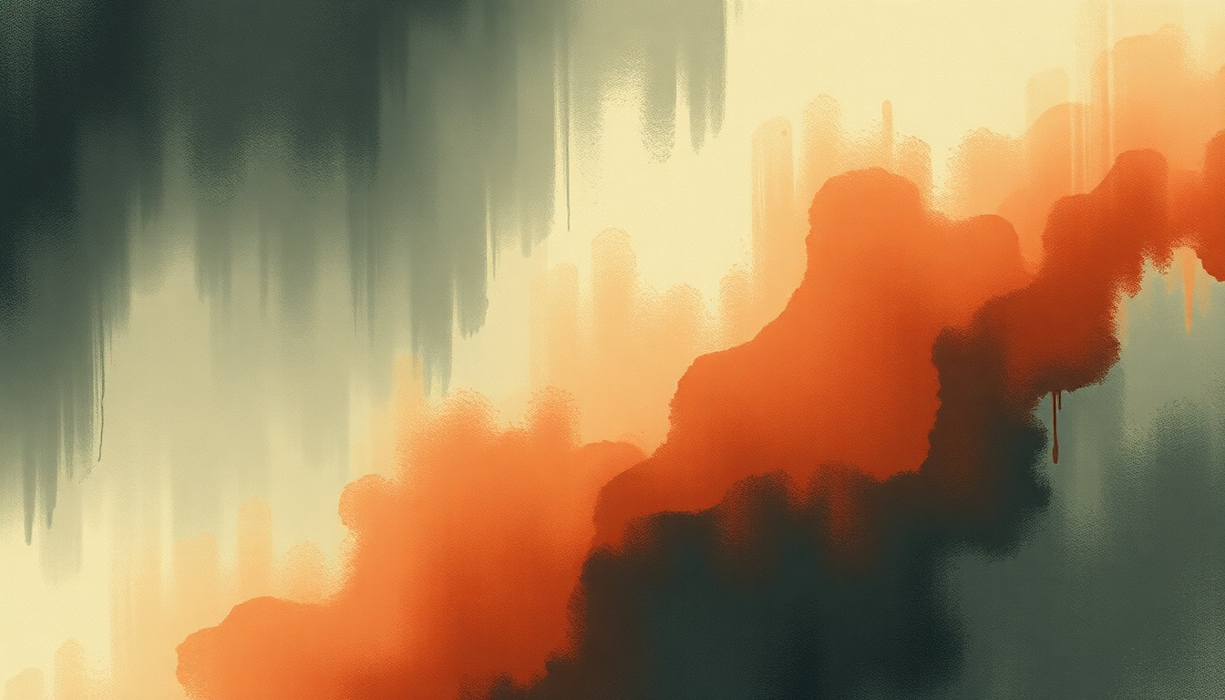 Fan-driven abstract illustration evoking the emotional arc of When the Wild Wind Blows by Iron Maiden
