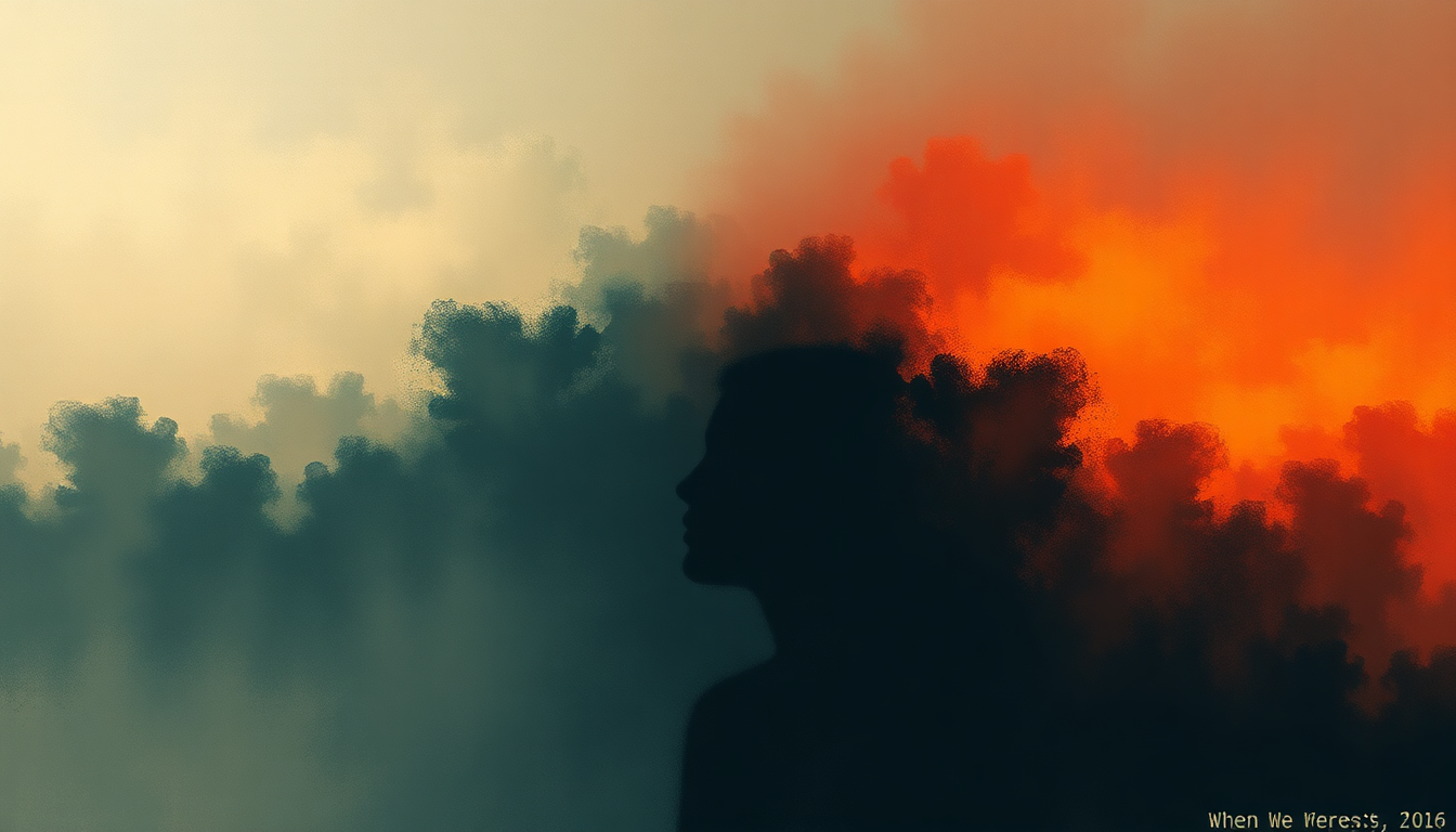 Fan-driven abstract illustration evoking the emotional arc of When We Were Young by Adele