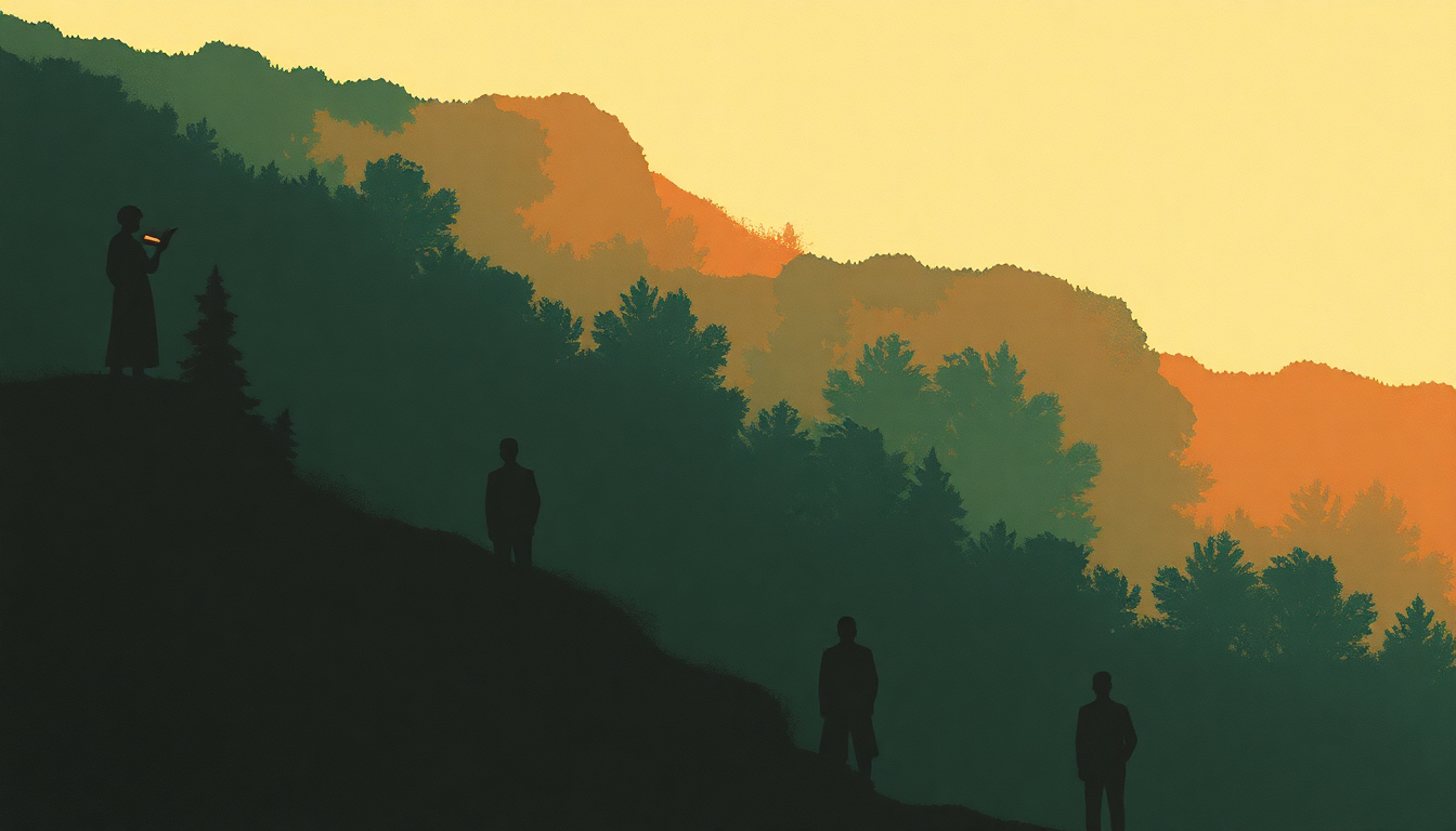 Fan-driven abstract illustration evoking the emotional arc of When You Got a Good Friend by Robert Johnson