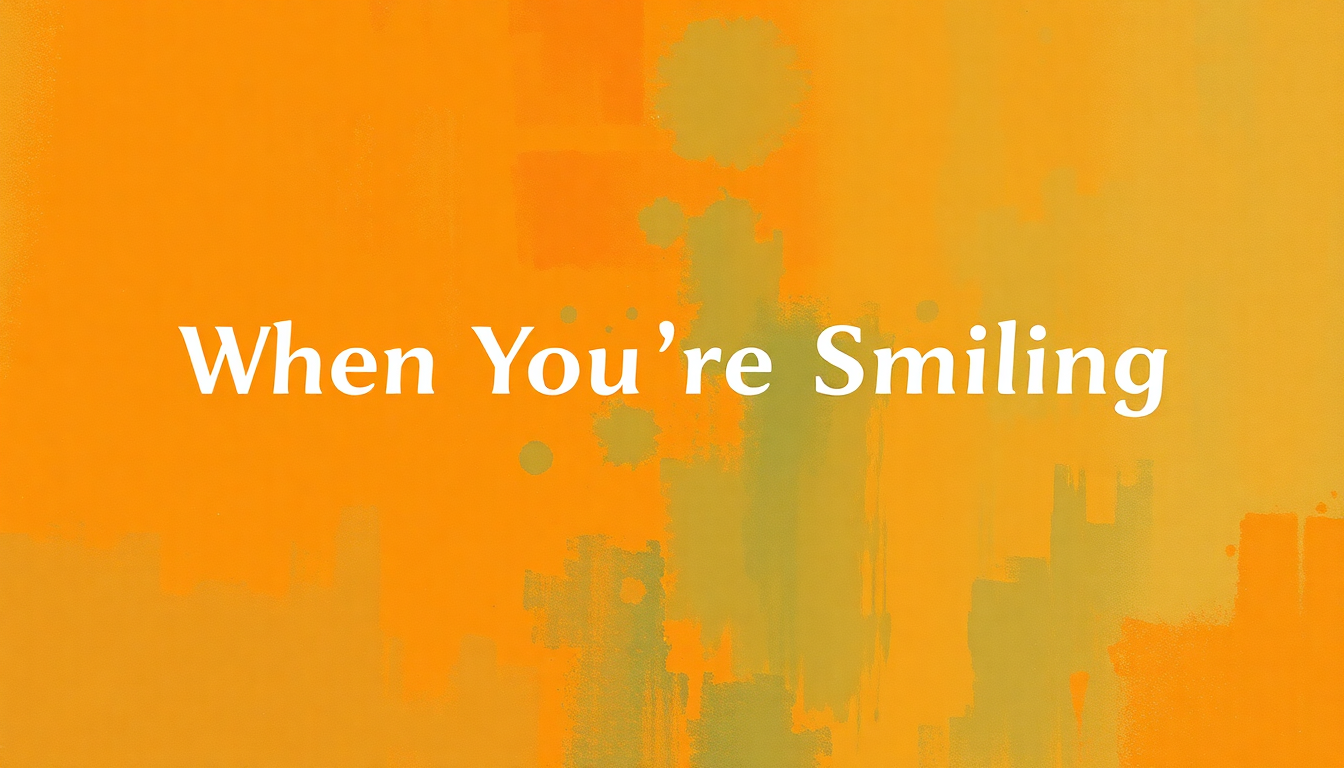Fan-driven abstract illustration evoking the emotional arc of When You're Smiling by Billie Holiday