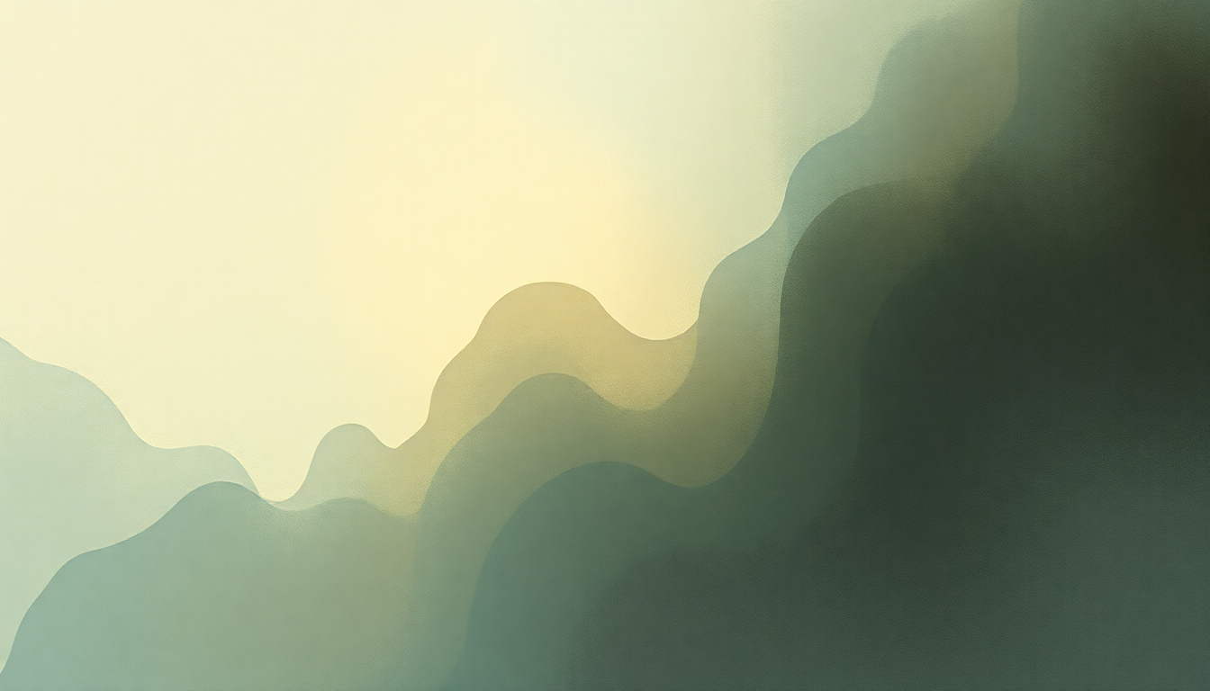 Fan-driven abstract illustration evoking the emotional arc of Where'er You Walk by George Frideric Handel