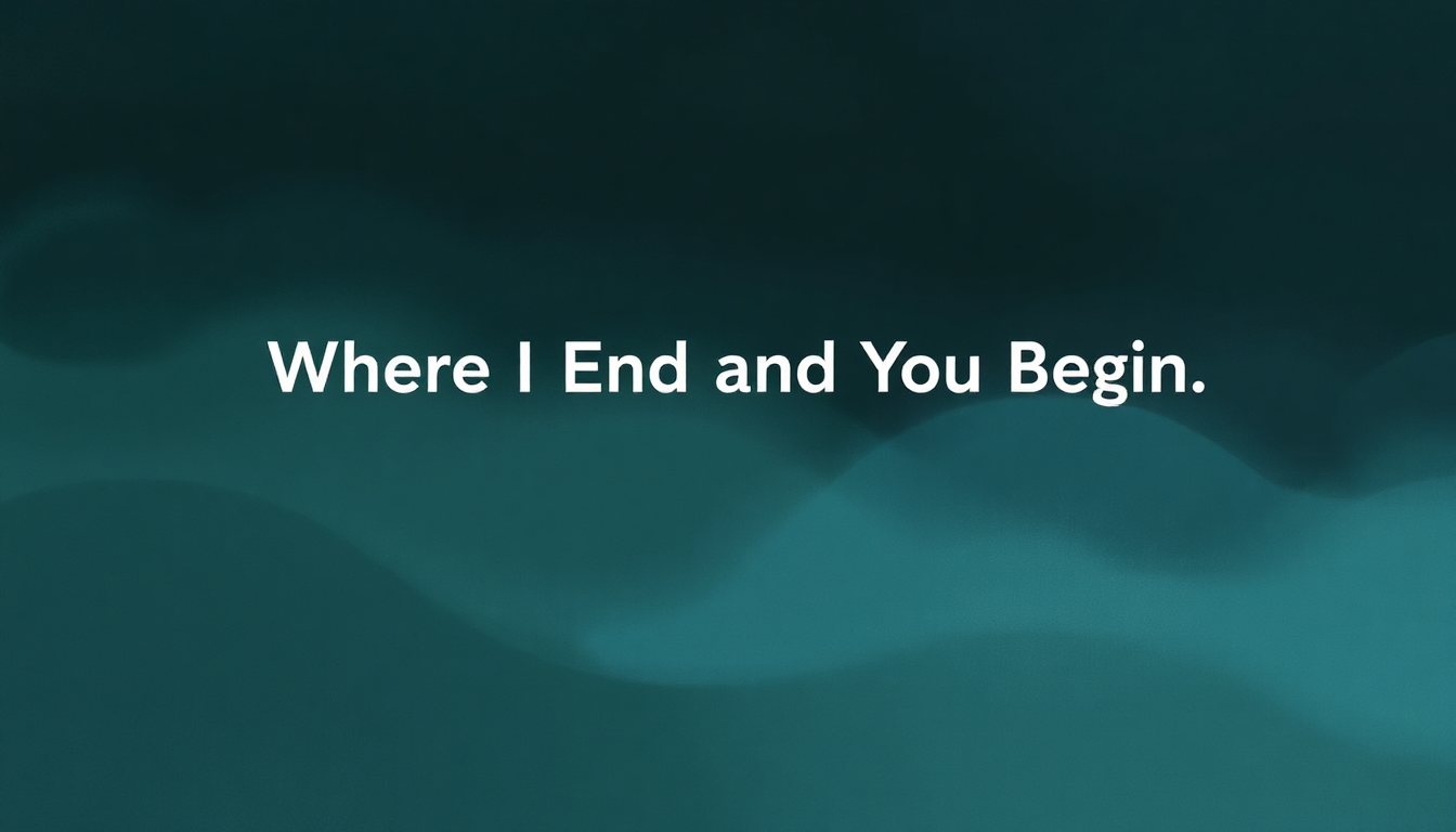 Fan-driven abstract illustration evoking the emotional arc of Where I End and You Begin by Radiohead