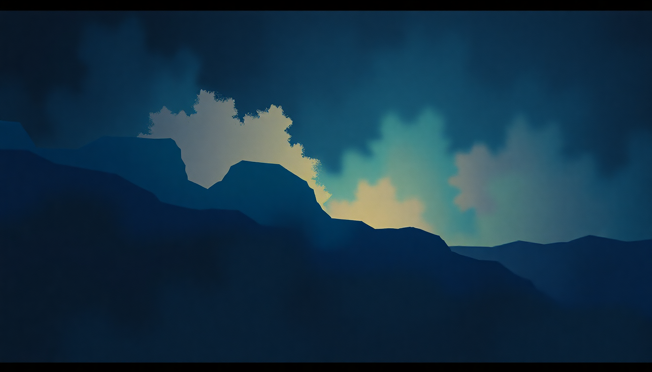 Fan-driven abstract illustration evoking the emotional arc of Where Is My Mind? by Pixies