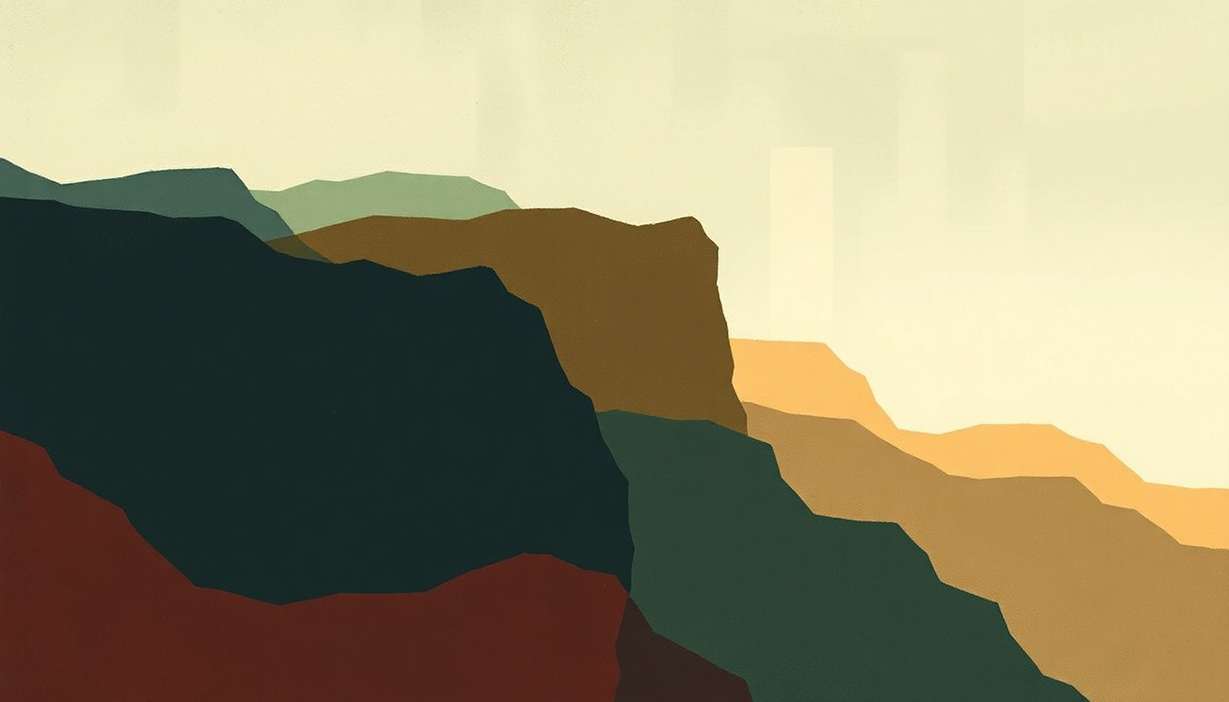 Fan-driven abstract illustration evoking the emotional arc of Where's the Catch by James Blake