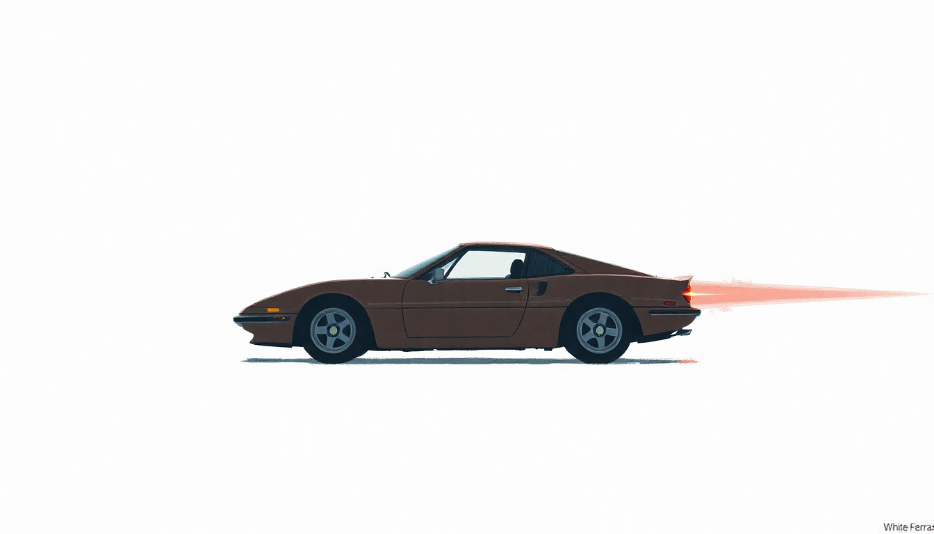 Fan-driven abstract illustration evoking the emotional arc of White Ferrari by Frank Ocean