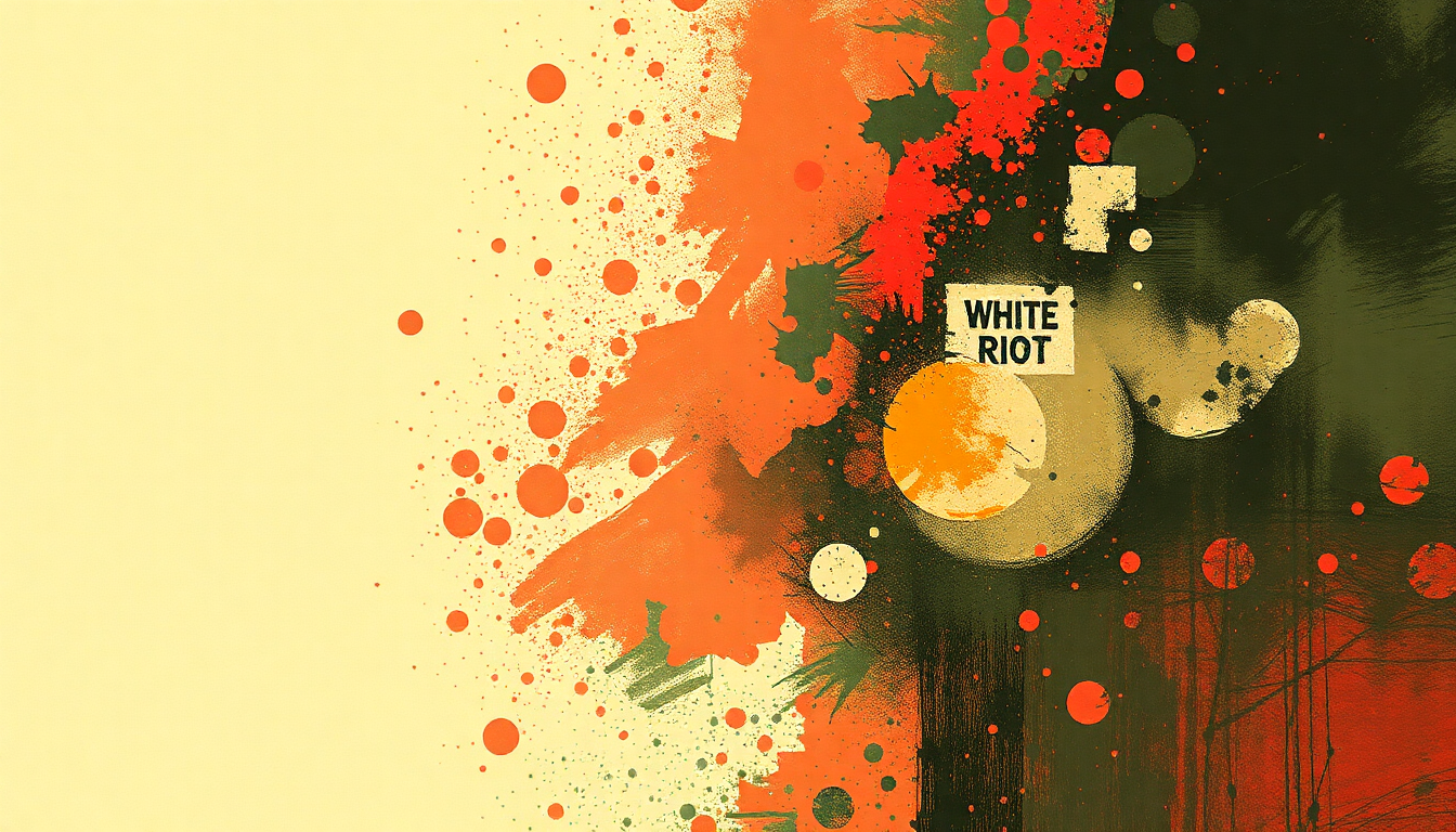 Fan-driven abstract illustration evoking the emotional arc of White Riot by The Clash