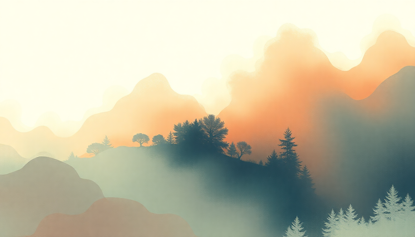 Fan-driven abstract illustration evoking the emotional arc of White Winter Hymnal by Fleet Foxes