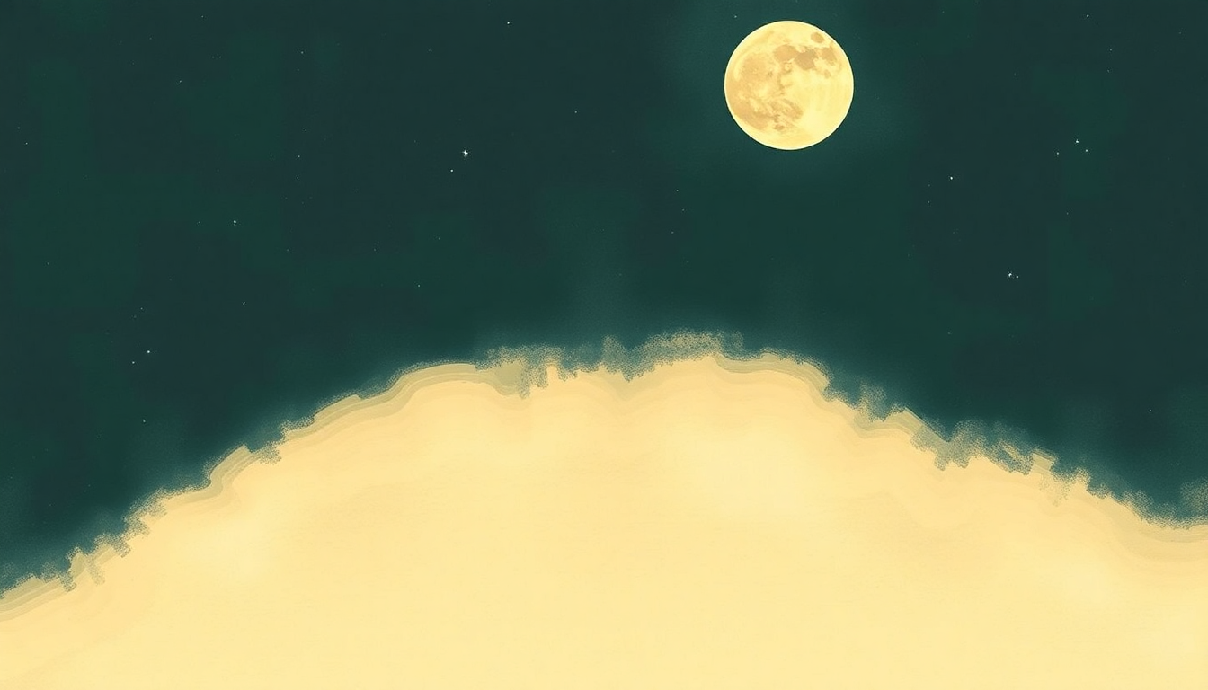 Fan-driven abstract illustration evoking the emotional arc of Whitey on the Moon by Gil Scott-Heron