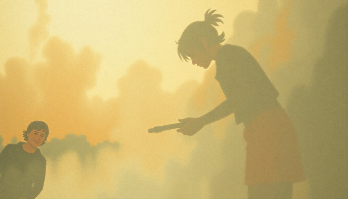 Fan-driven abstract illustration evoking the emotional arc of Why Don't You Eat Carrots by Faust