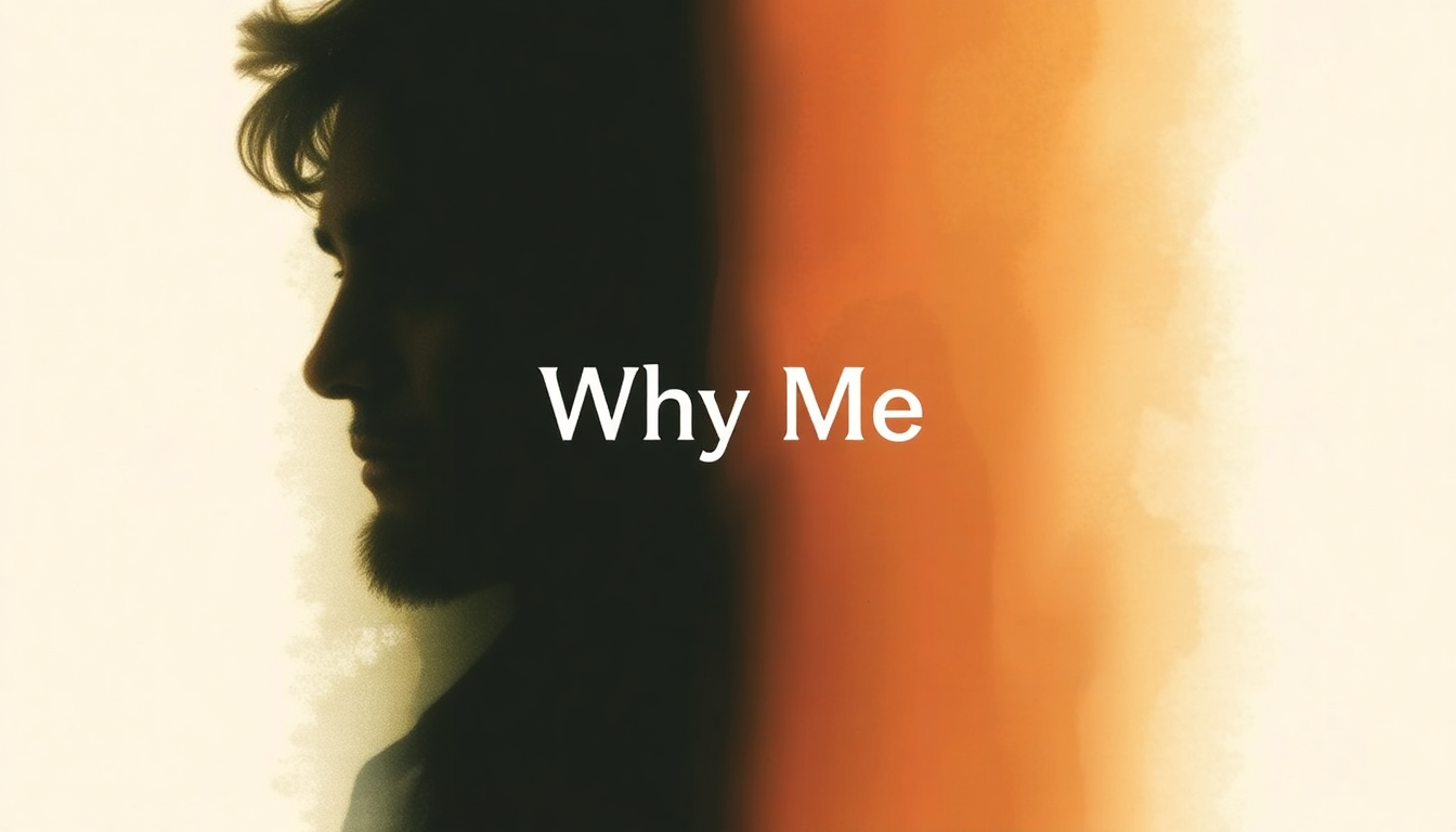 Fan-driven abstract illustration evoking the emotional arc of Why Me by Kris Kristofferson