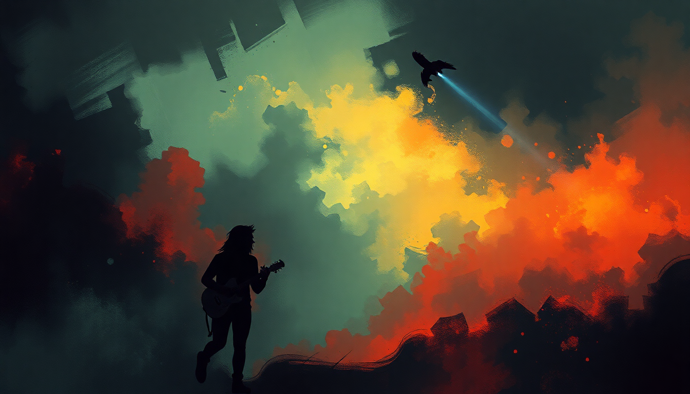 Fan-driven abstract illustration evoking the emotional arc of Wild Boys by Duran Duran