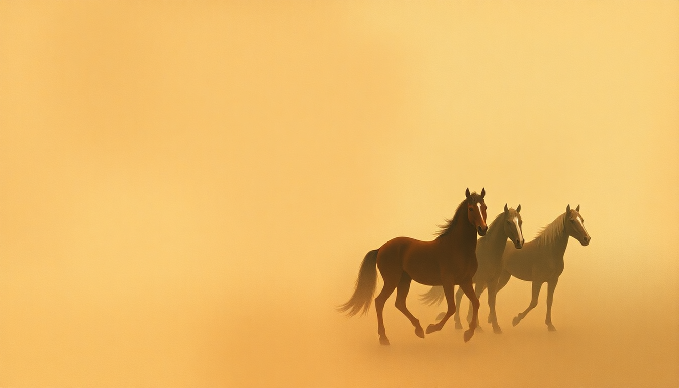 Fan-driven abstract illustration evoking the emotional arc of Wild Horses by The Rolling Stones