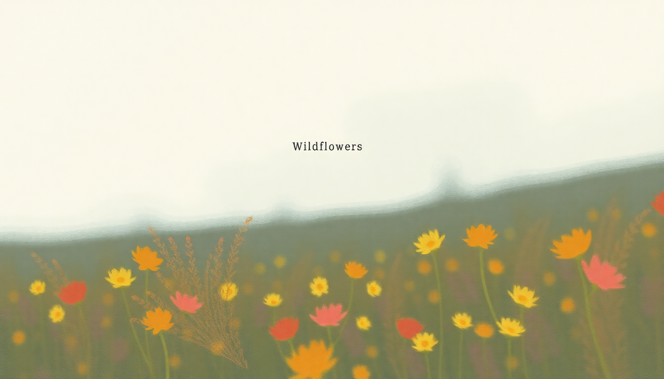 Fan-driven abstract illustration evoking the emotional arc of Wildflowers by Tom Petty