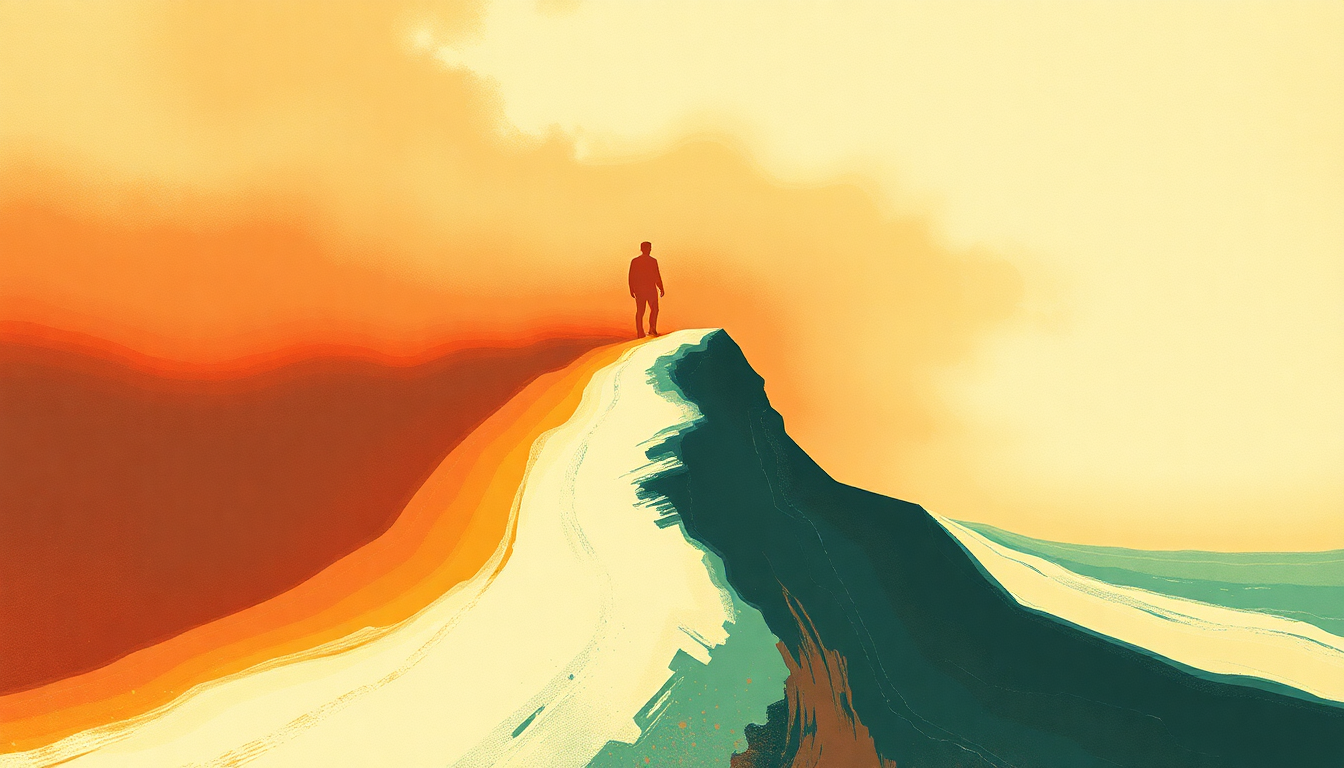 Fan-driven abstract illustration evoking the emotional arc of Wipeout by The Ventures