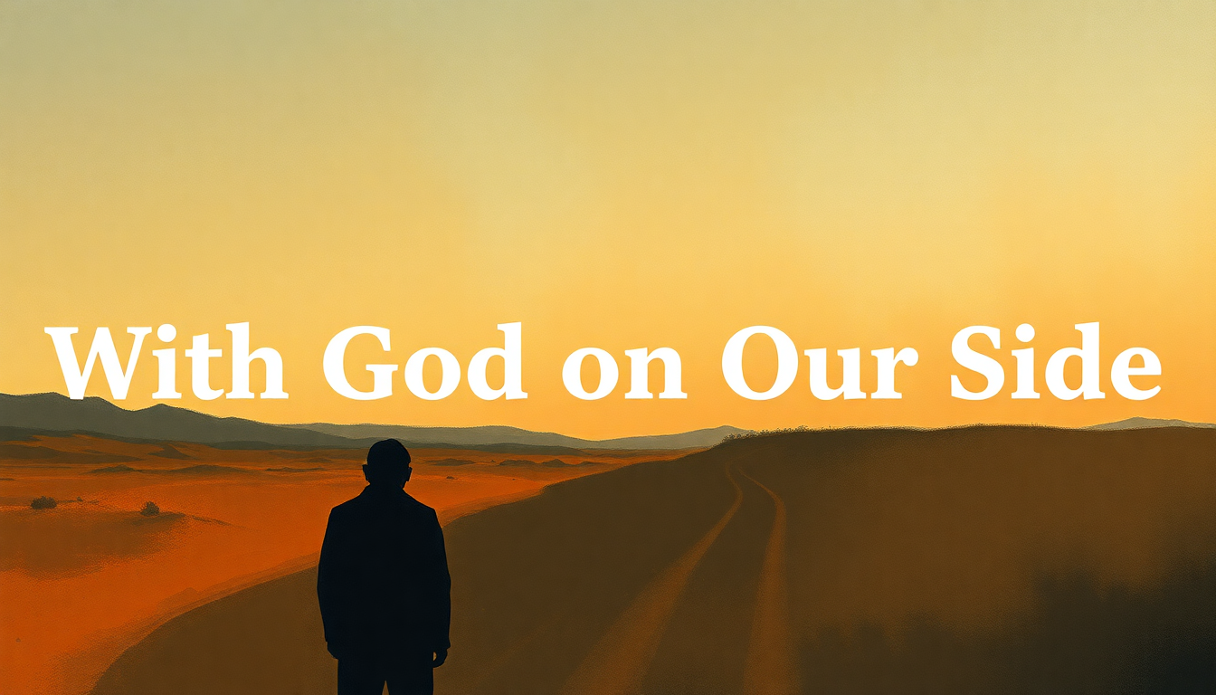 Fan-driven abstract illustration evoking the emotional arc of With God on Our Side by Pete Seeger