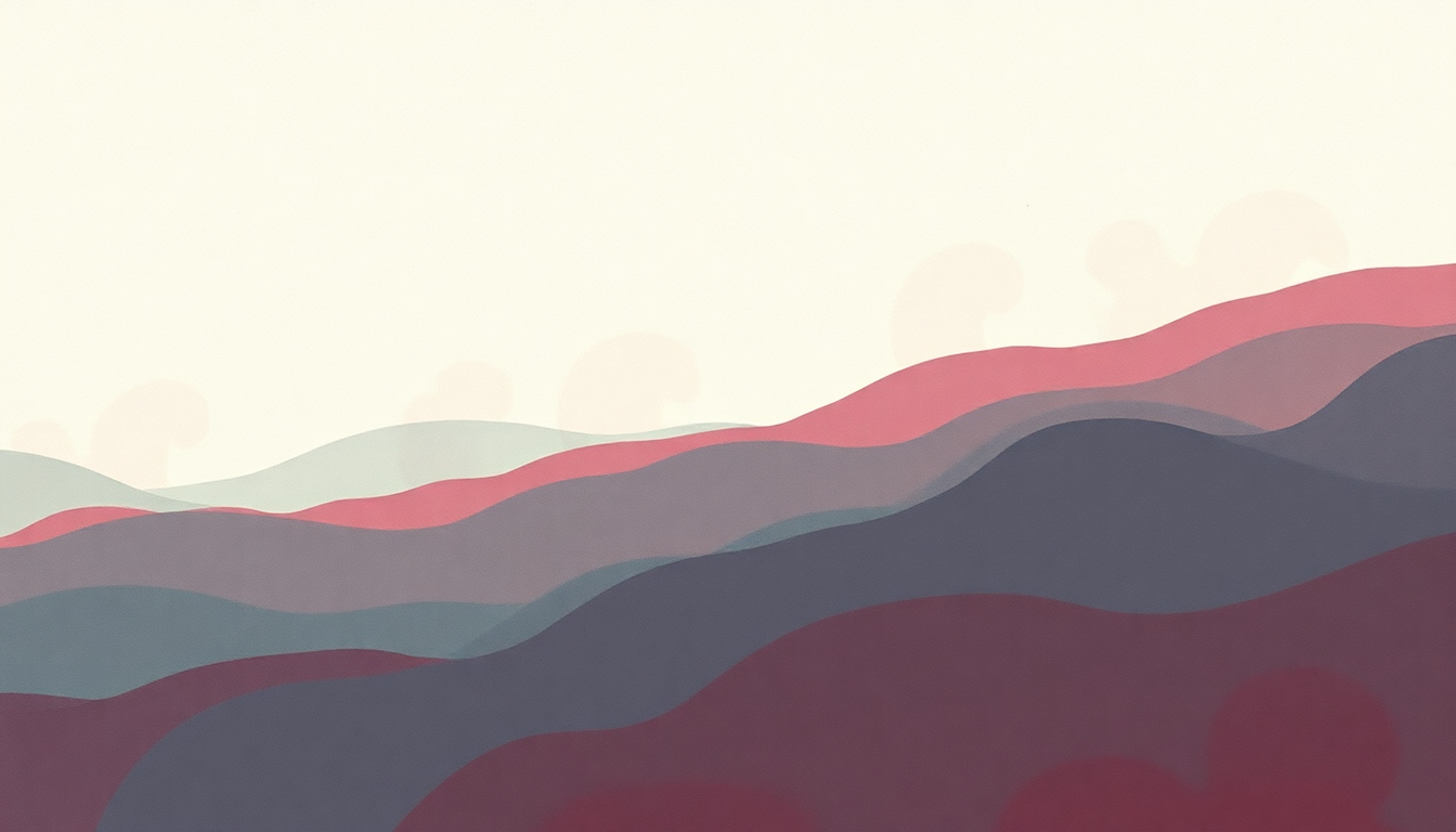 Fan-driven abstract illustration evoking the emotional arc of Woe Is Me by The Walkmen
