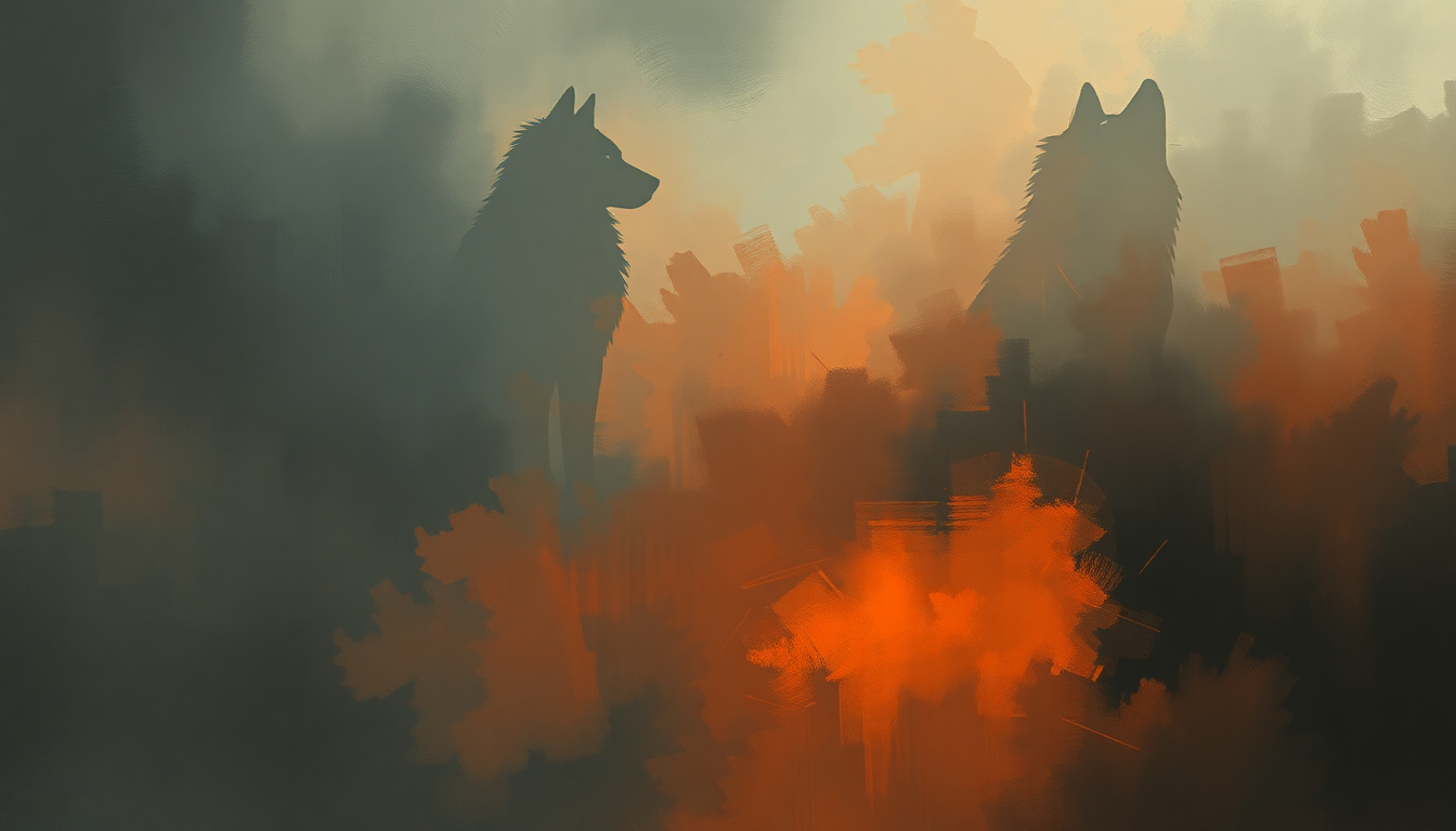 Fan-driven abstract illustration evoking the emotional arc of Wolves by Selena Gomez