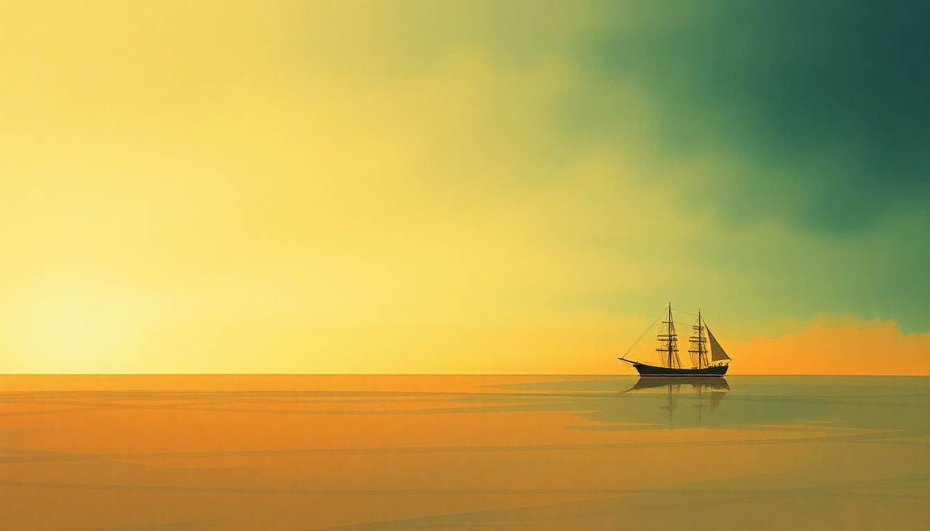 Fan-driven abstract illustration evoking the emotional arc of Wooden Ships by Jefferson Airplane