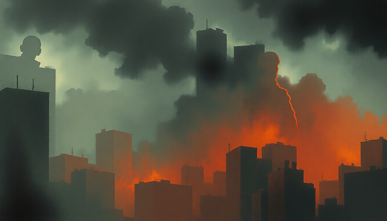 Fan-driven abstract illustration evoking the emotional arc of Word Up by Korn