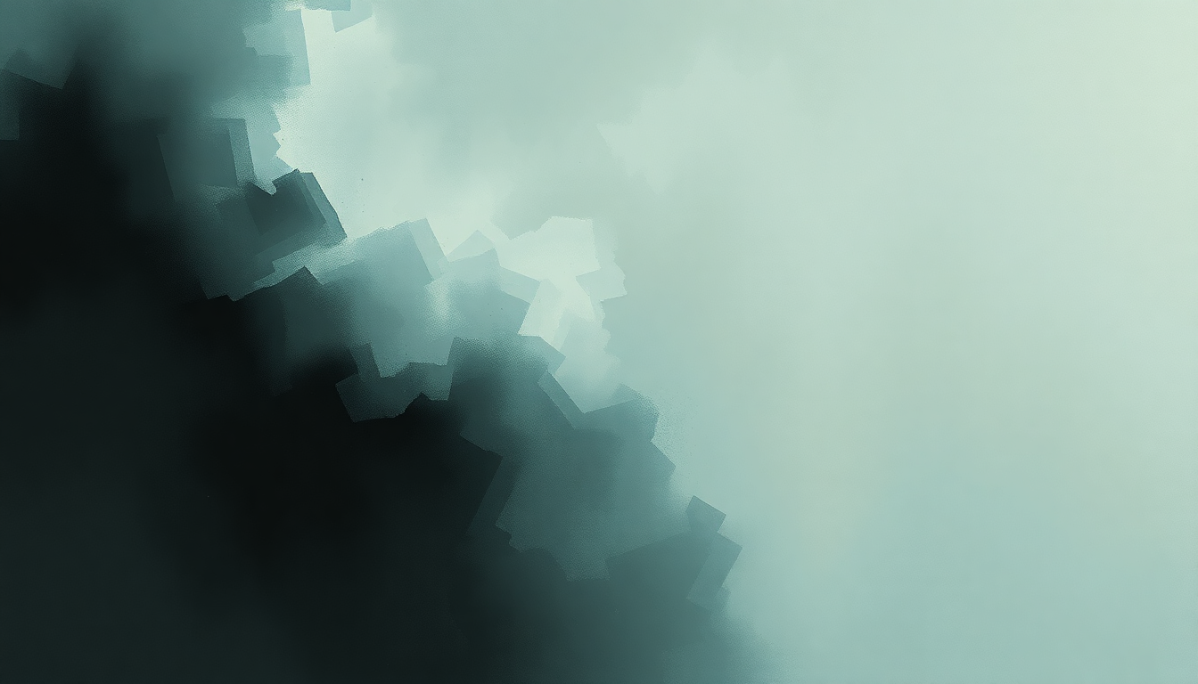 Fan-driven abstract illustration evoking the emotional arc of Working for the Knife by Mitski