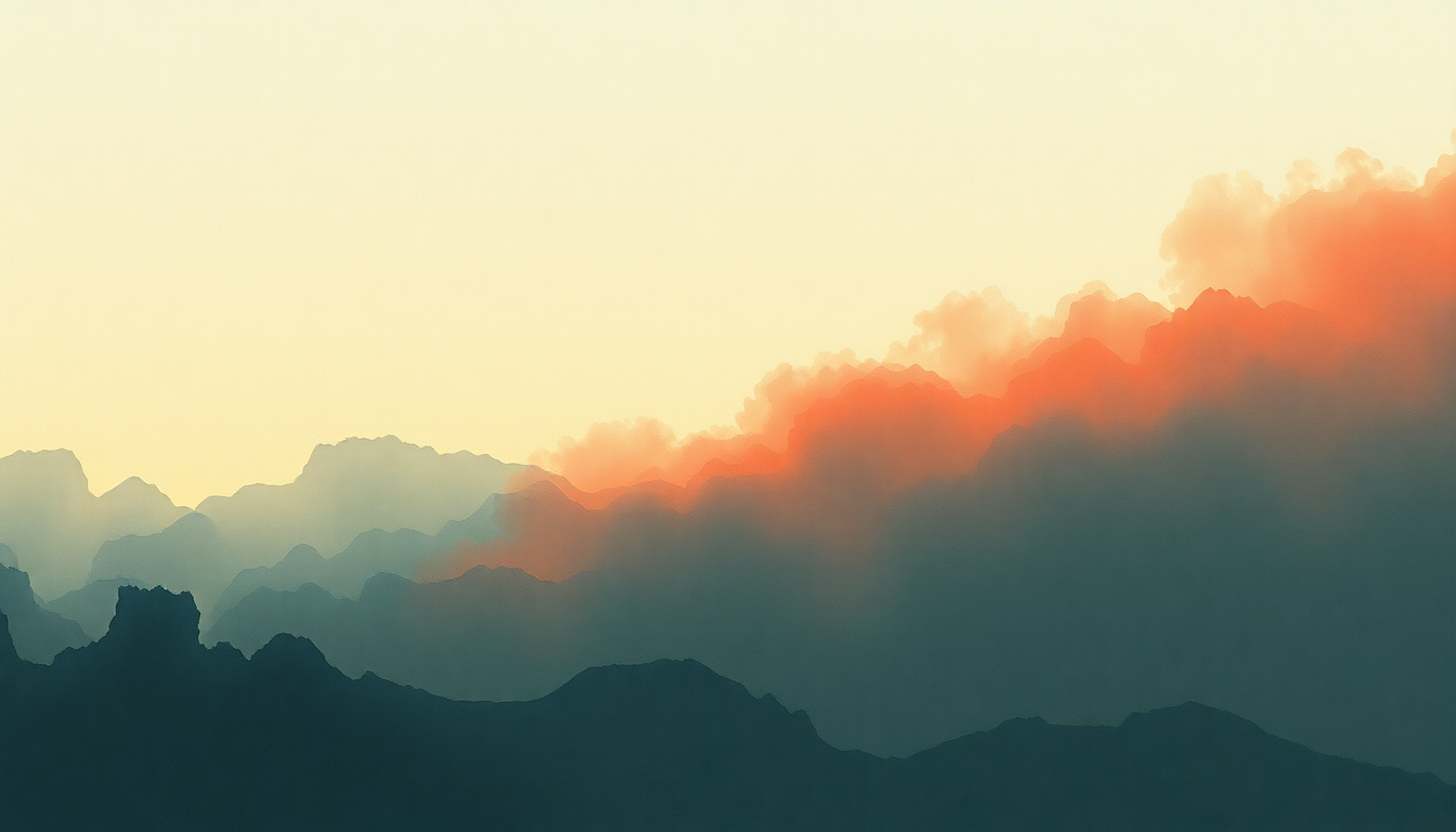 Fan-driven abstract illustration evoking the emotional arc of World Cloud by Mono