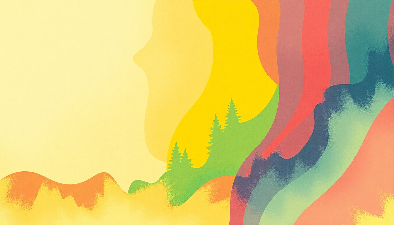 Fan-driven abstract illustration evoking the emotional arc of World Without Music by Brass Construction