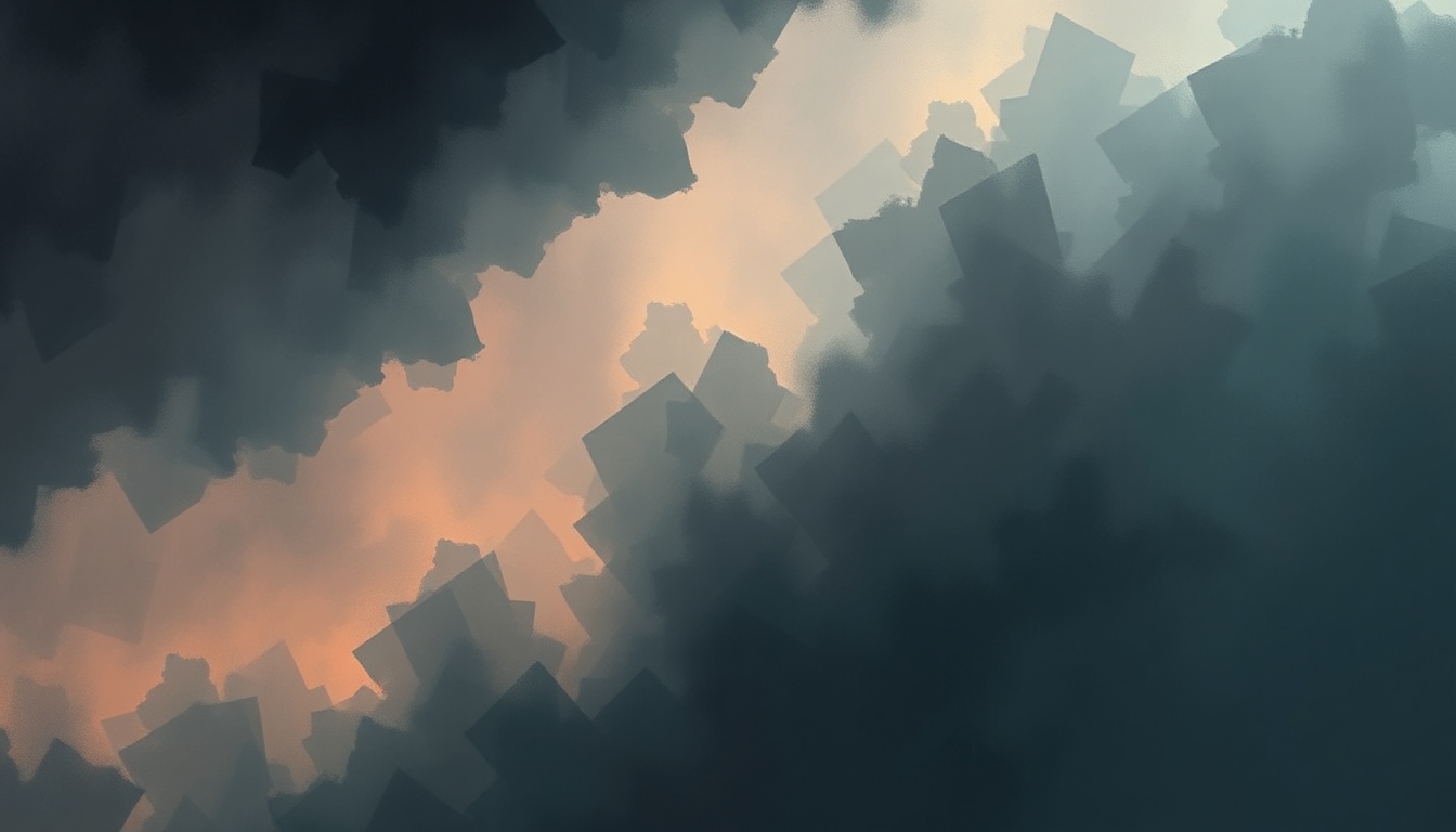 Fan-driven abstract illustration evoking the emotional arc of Worlds Apart by Bruce Springsteen