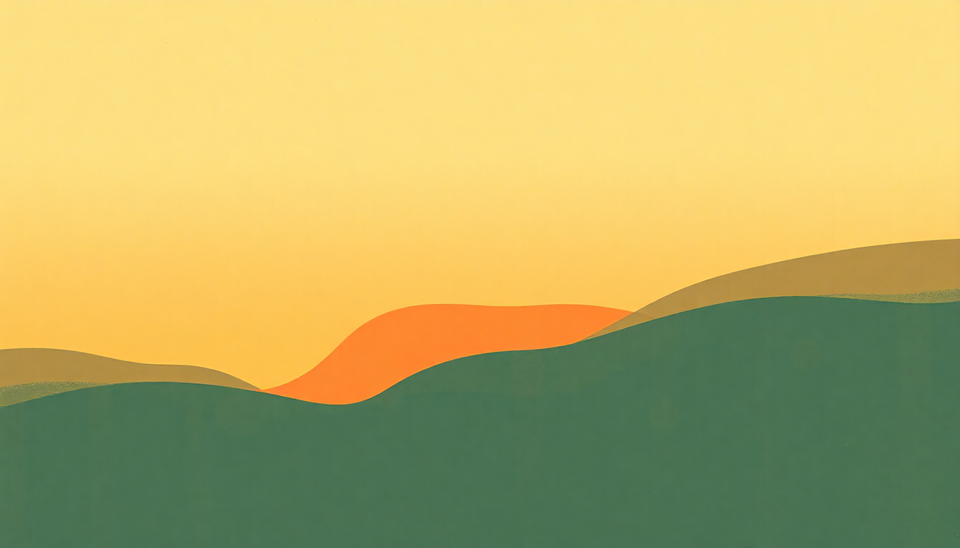 Fan-driven abstract illustration evoking the emotional arc of Write a List of Things to Look Forward To by Courtney Barnett