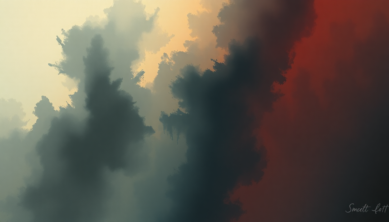 Fan-driven abstract illustration evoking the emotional arc of Wyttch by Smashing Pumpkins