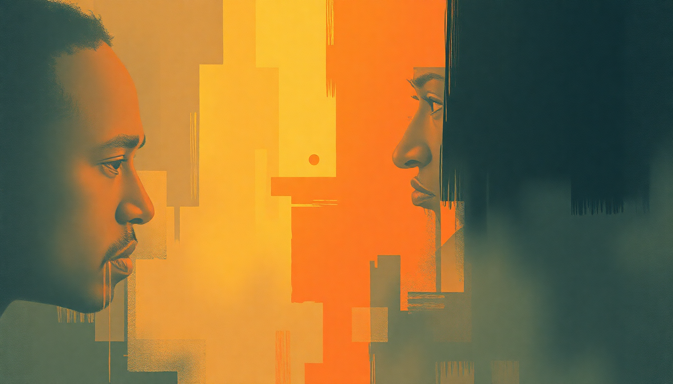 Fan-driven abstract illustration evoking the emotional arc of Xxplosive by Dr. Dre