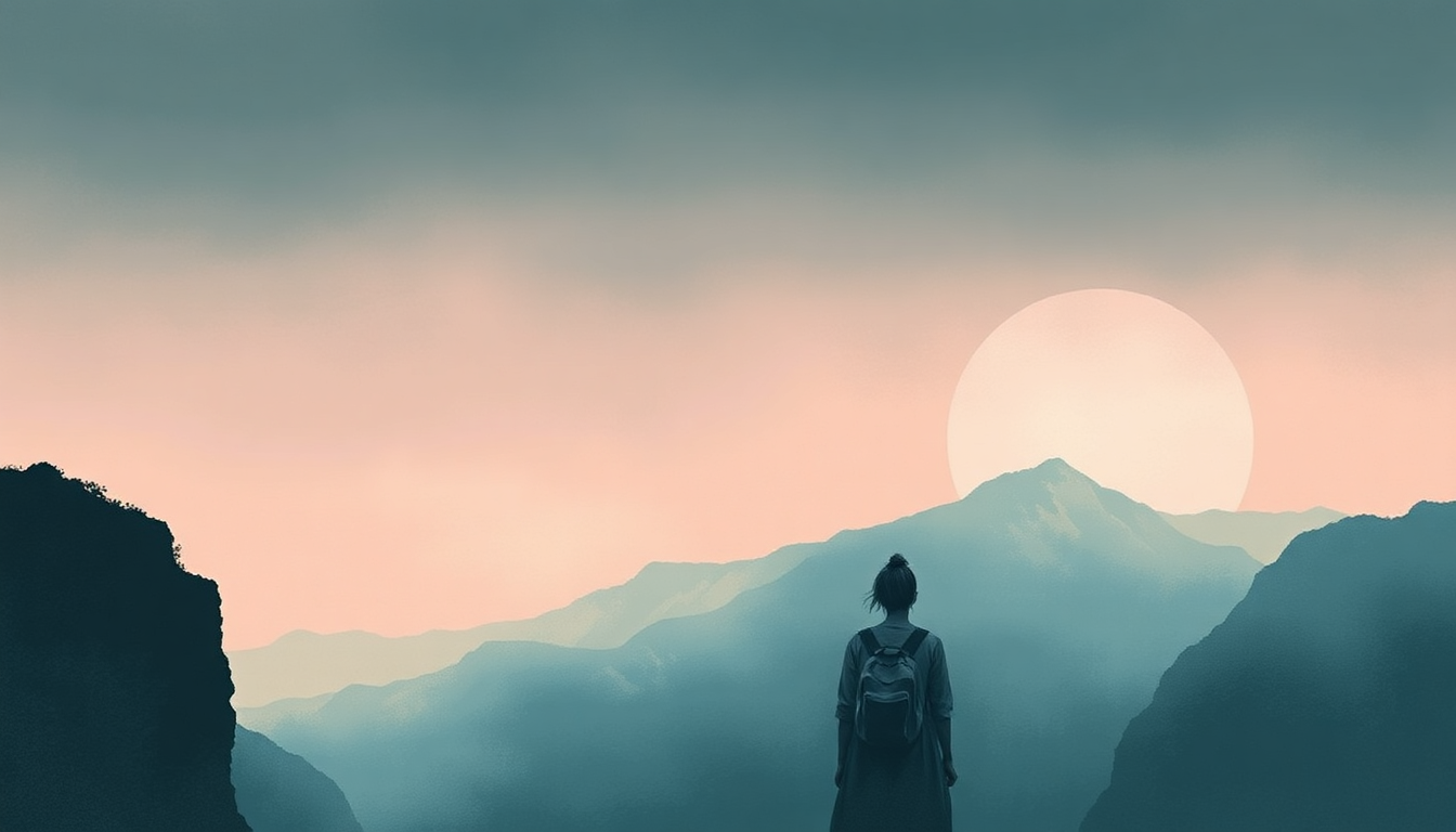 Fan-driven abstract illustration evoking the emotional arc of Yosemite by Lana Del Rey
