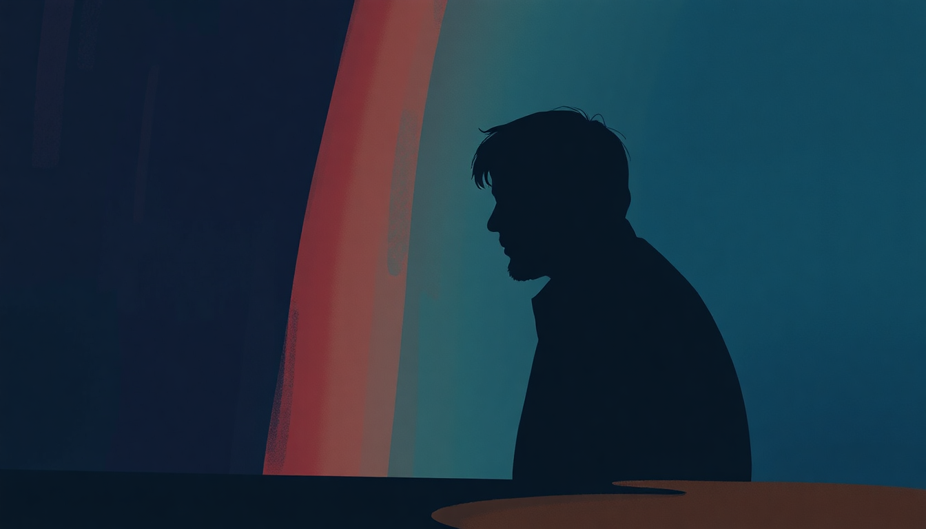 Fan-driven abstract illustration evoking the emotional arc of You Can Call Me Al by Paul Simon