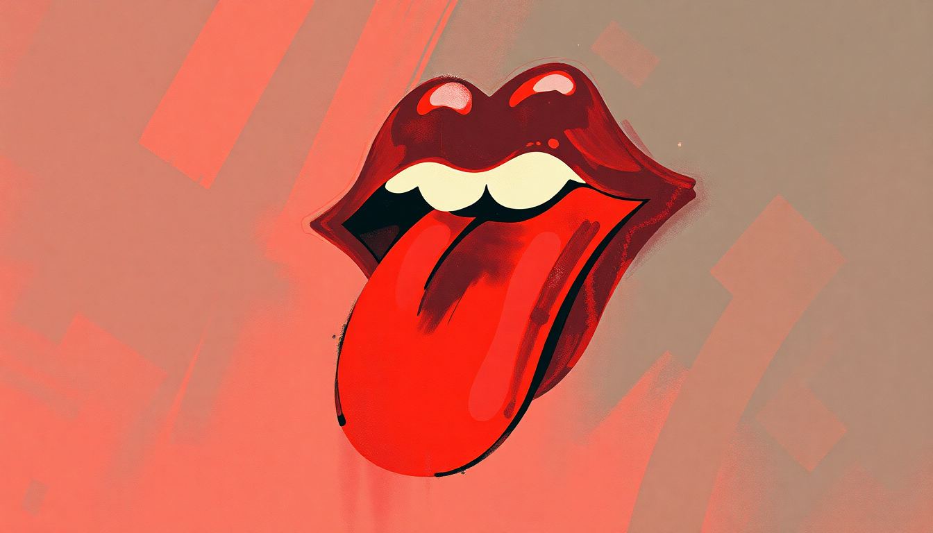 Fan-driven abstract illustration evoking the emotional arc of You Got Me Rocking by The Rolling Stones