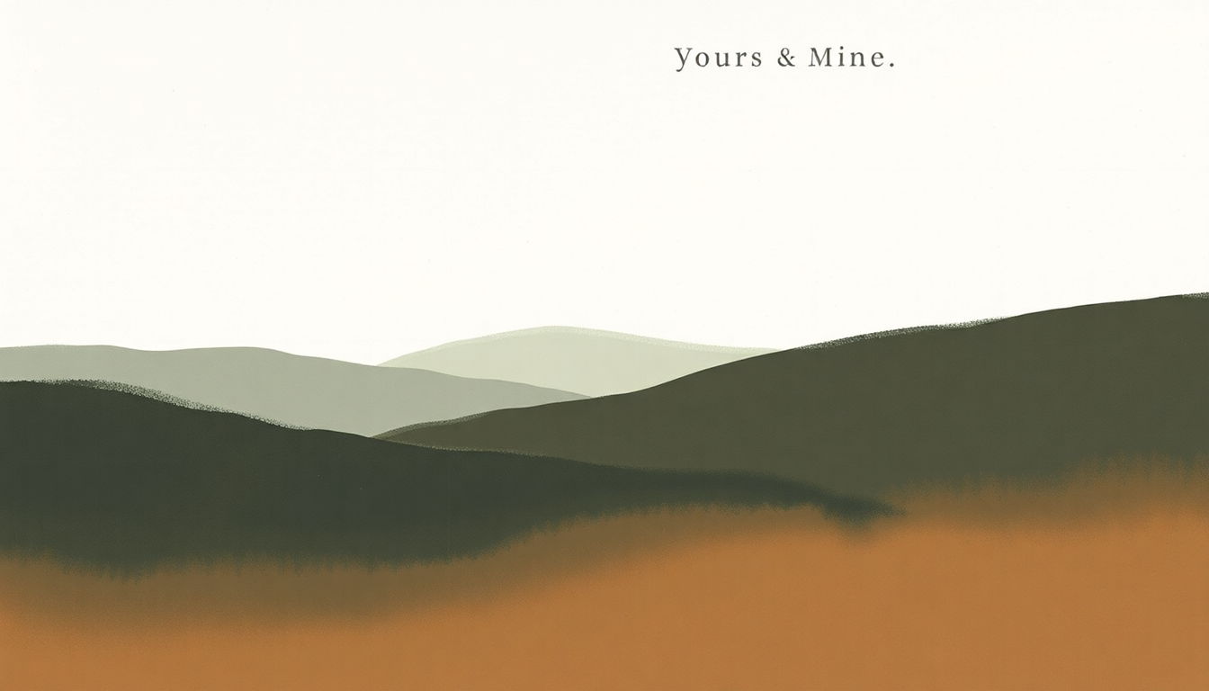Fan-driven abstract illustration evoking the emotional arc of Yours & Mine by Lucy Dacus
