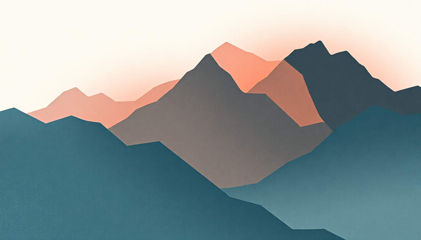 Fan-driven abstract illustration evoking the emotional arc of Yu Mountain by Plaid