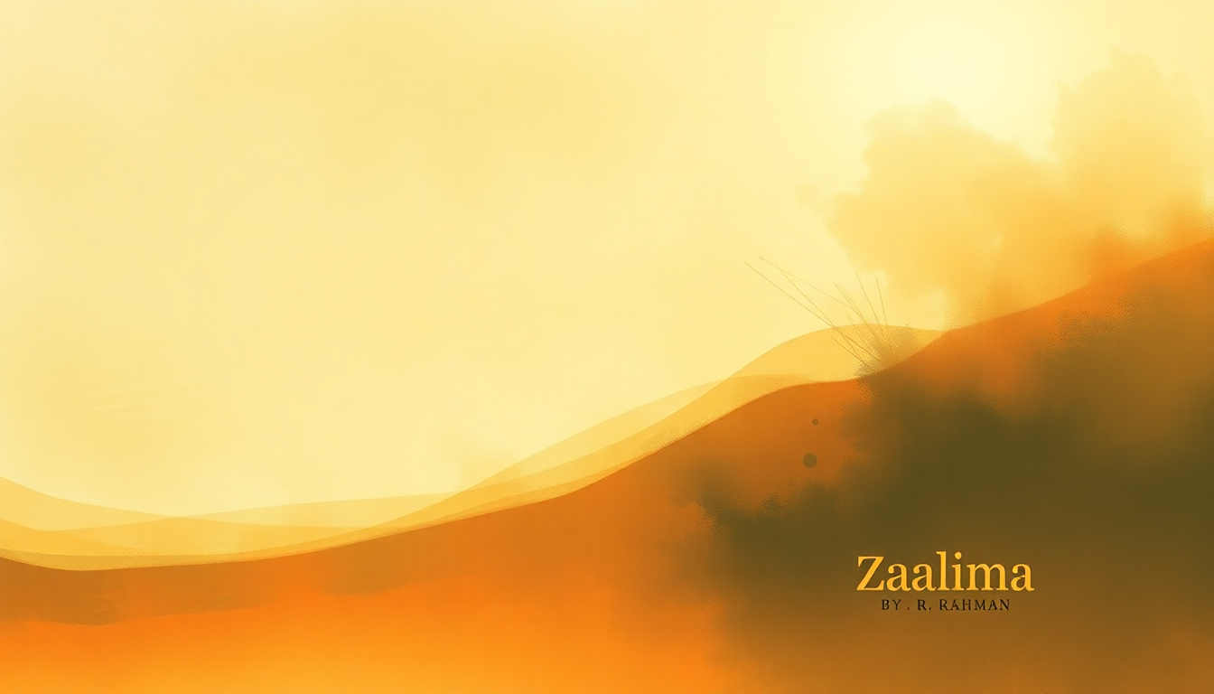Fan-driven abstract illustration evoking the emotional arc of Zaalima by A.R. Rahman