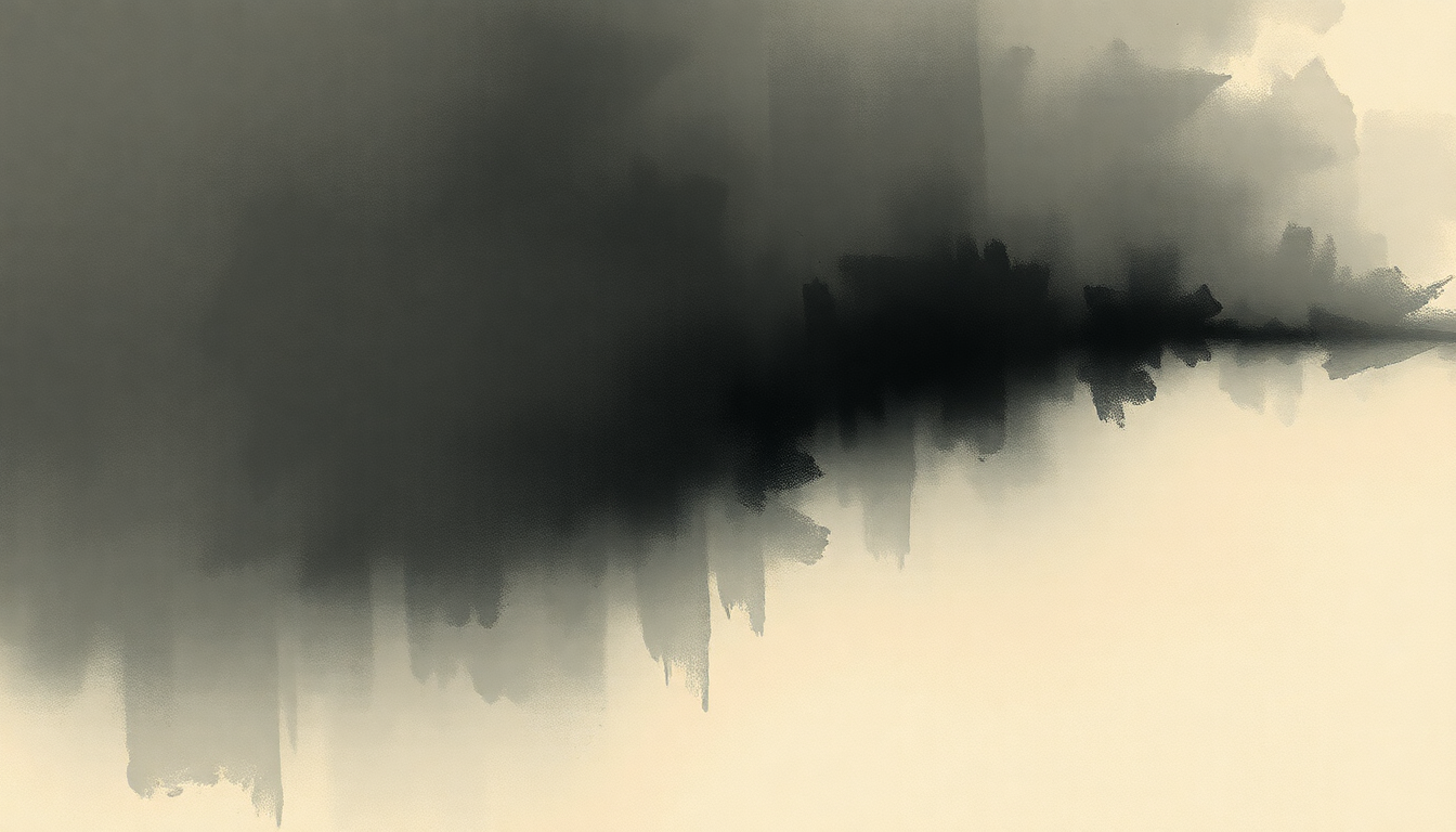 Fan-driven abstract illustration evoking the emotional arc of Zeitgeist by Black Sabbath