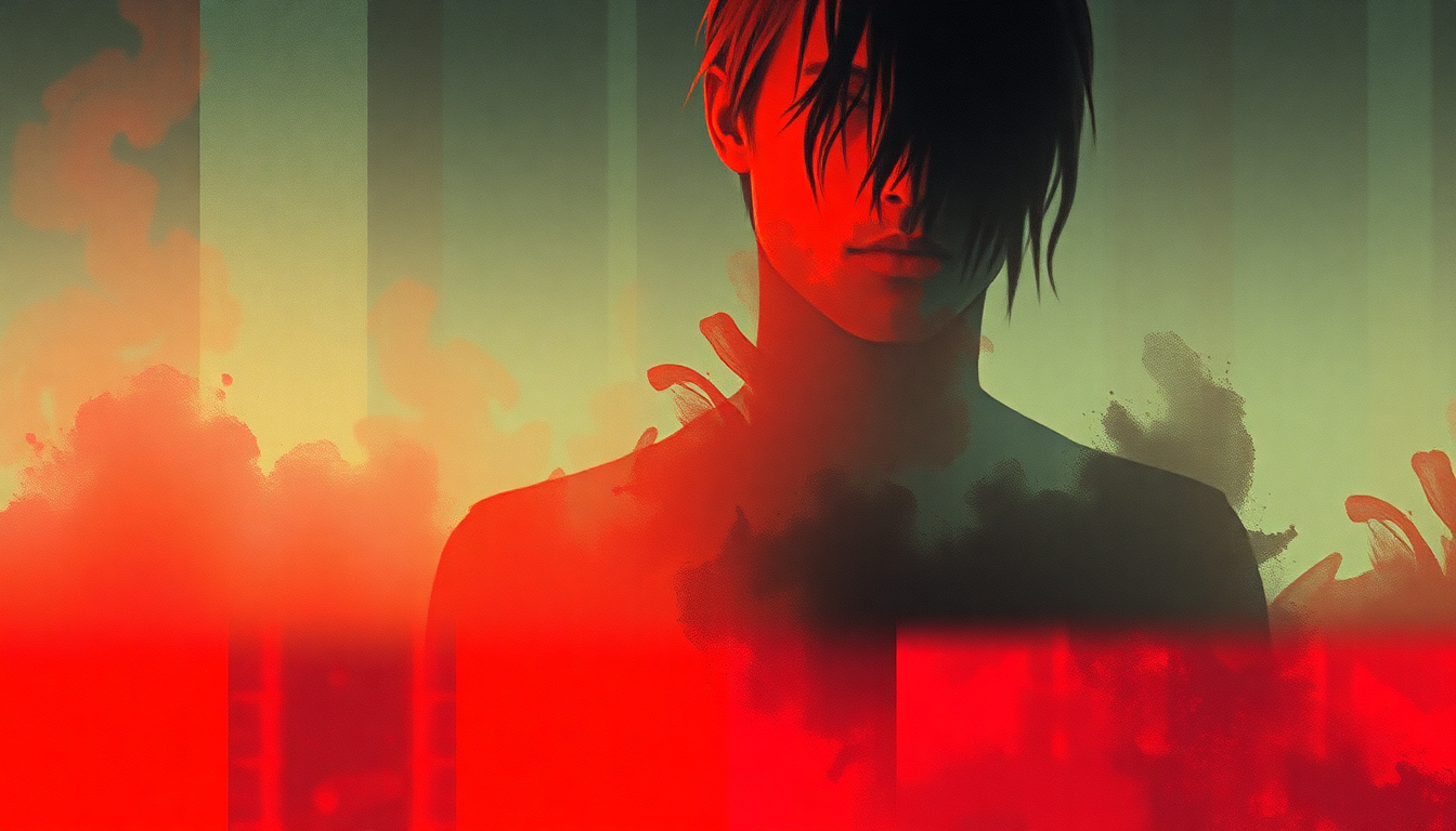 Fan-driven abstract illustration evoking the emotional arc of Ziggy Stardust by Bauhaus